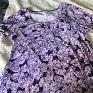 LuLaRoe Purple Disney Princess Short Sleeve Shirt